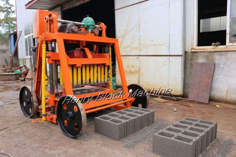 Qmy4-45 Professional Movable Concrete Hollow Block Machine Price