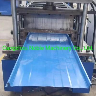 820 Automatic Metal Roofing Panel Sheet Self Clip Lock Galvanized Steel Joint Hidden Roll Forming Machine