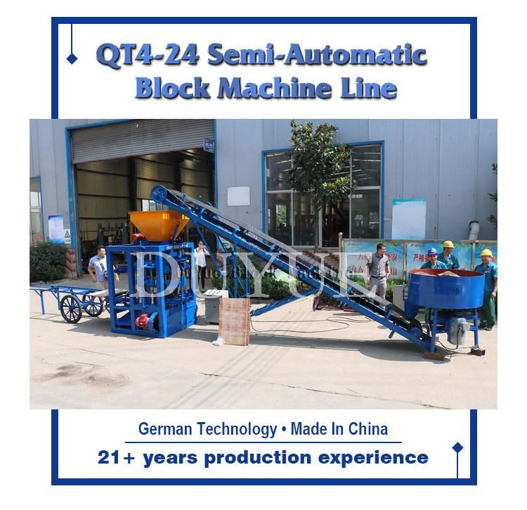 Qt4-24 Electric Type Cement Solid Block Machine Cement Block Machine Small Price