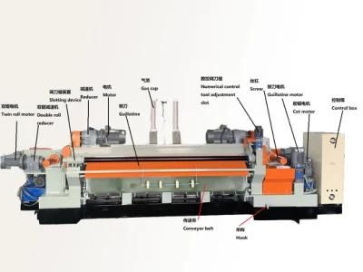 2.6 Meter Numerical Face Veneer Peeler Machine One Roller Motor Power 5.5kw