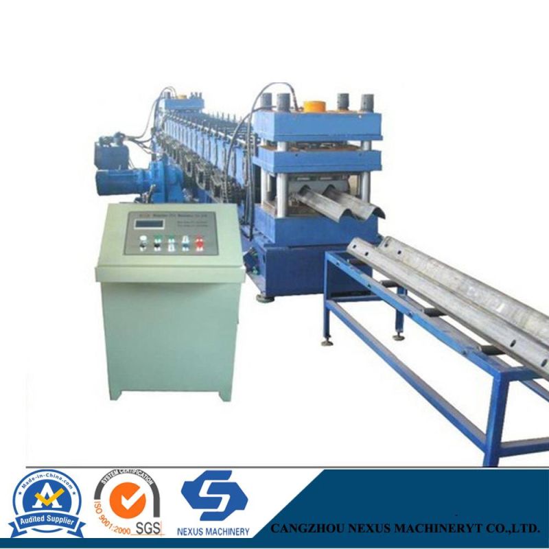 Highway Corrugated Beam Barrier Roll Forming Guardrail Sheet Machine