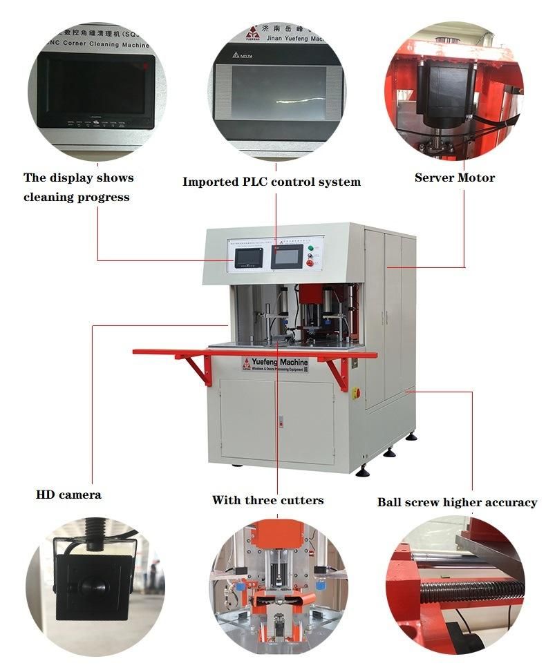 Jinan Factory Price PVC Window Corner Cleaning Machine with CNC