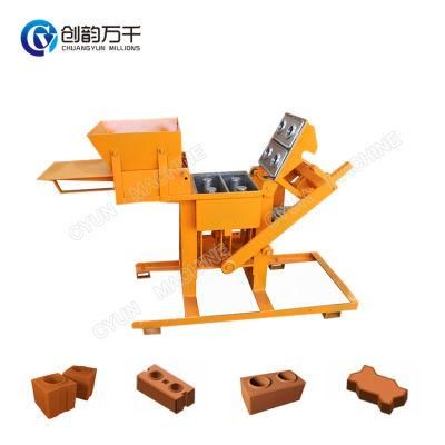 Manufacture Sale Qmr2-40 Hand Press Manual Clay Brick Burning Machine
