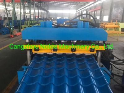 1100mm Russia Type Metal Glazed Tile Roofing Panel Roll Forming Machine for Sale