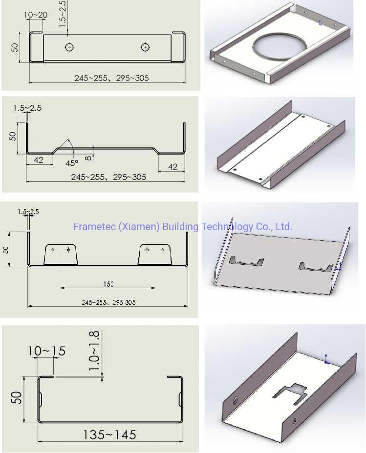 Heavy Duty Adjustable Multi Sizes 140-305mm Light Gauge Steel Framing Machine for Prefabricated House Building