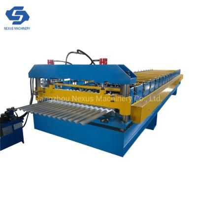 Automatic Control Corrugated Roofing Sheet Roll Forming Machine with Hydraulic Cut