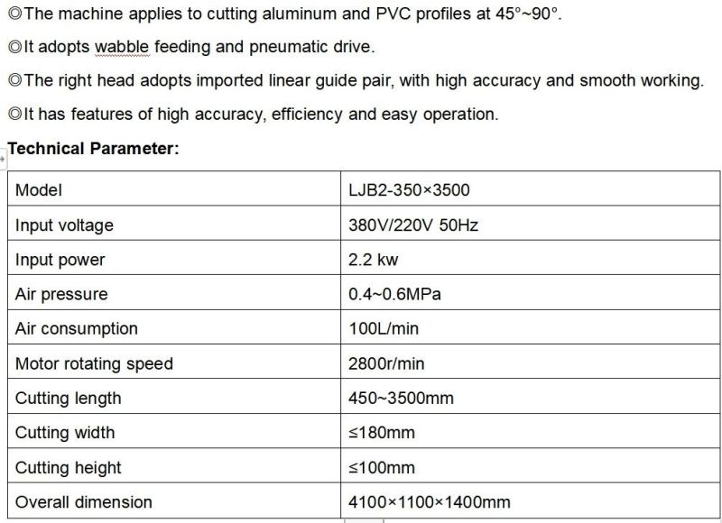 3W PVC and UPVC Cutting Machine