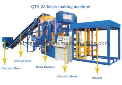 Qtj4-25 Automatic Concrete Paver Block Making Machine in Zambia