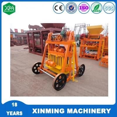 Qtm4-45 Mobile Concrete Hollow Block Making Machine