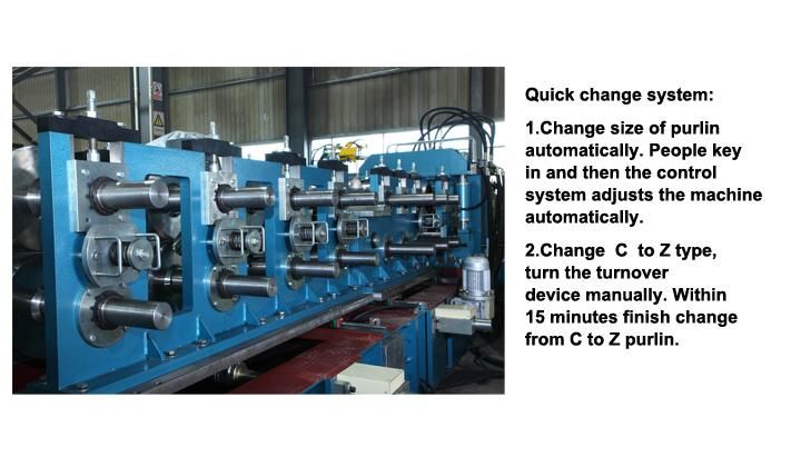 Hot Rolled Cold Formed Galvanized Steel Coils Automatic C Purlin Machine Profile C Shape Price