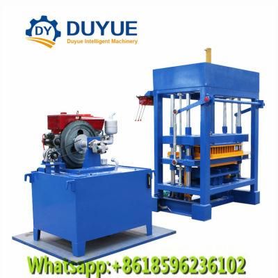 Qt4-30 Semi-Automatic Brick Machine, Concrete Block Machine, Hydraulic Method Block Machine, Diesel Engine Block and Brick Making Machine