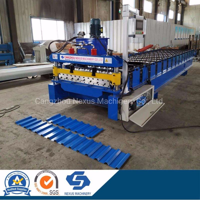 Fully Automatic Steel Metal Sheet with 7 Rib Roof Panel Rolling Forming Machine