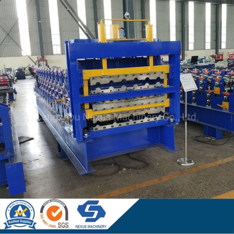 Metal Roofing Sheet Roll Forming Machine Three Layer Tile Sheeting Roll Former
