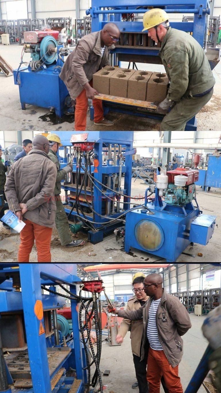 High Quality Qt4-30 Diesle Engine Hydraulic Colorful Paving Block Making Machine for Small Factory