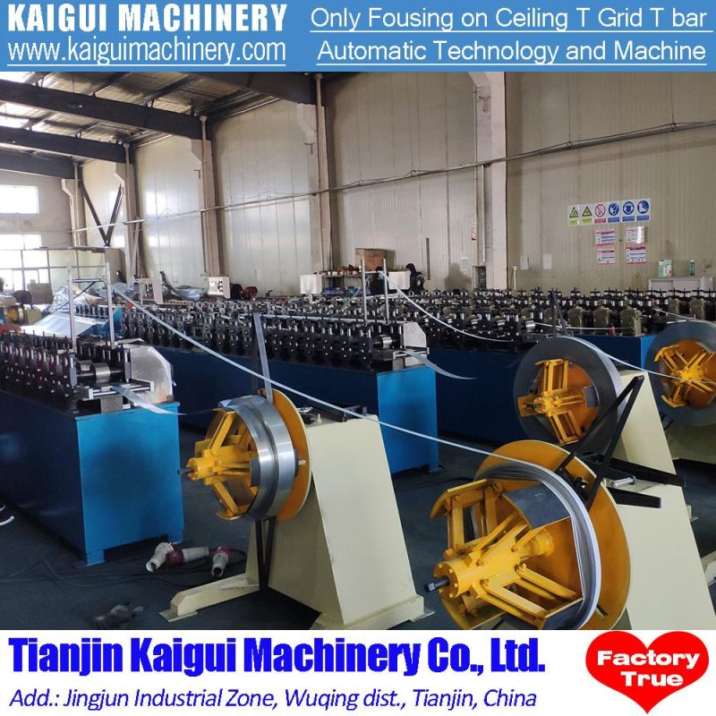 Automatic Main T Cross Tee Wall Angle Ceiling Grid Roll Forming Machine