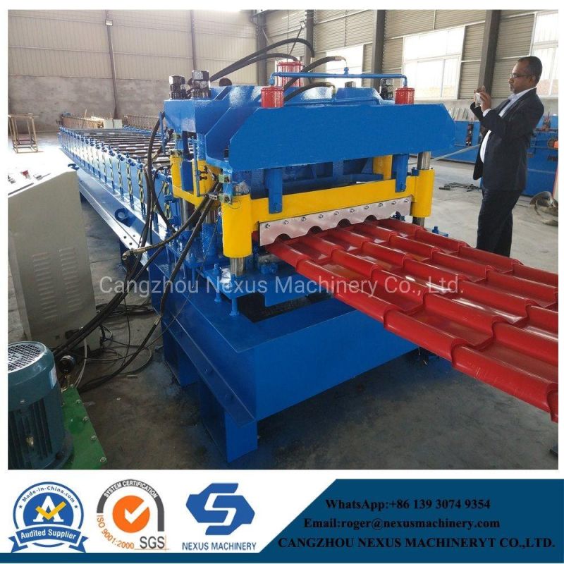 Metal Roof Tile Panel Cold Roll Forming Machine with High Speed