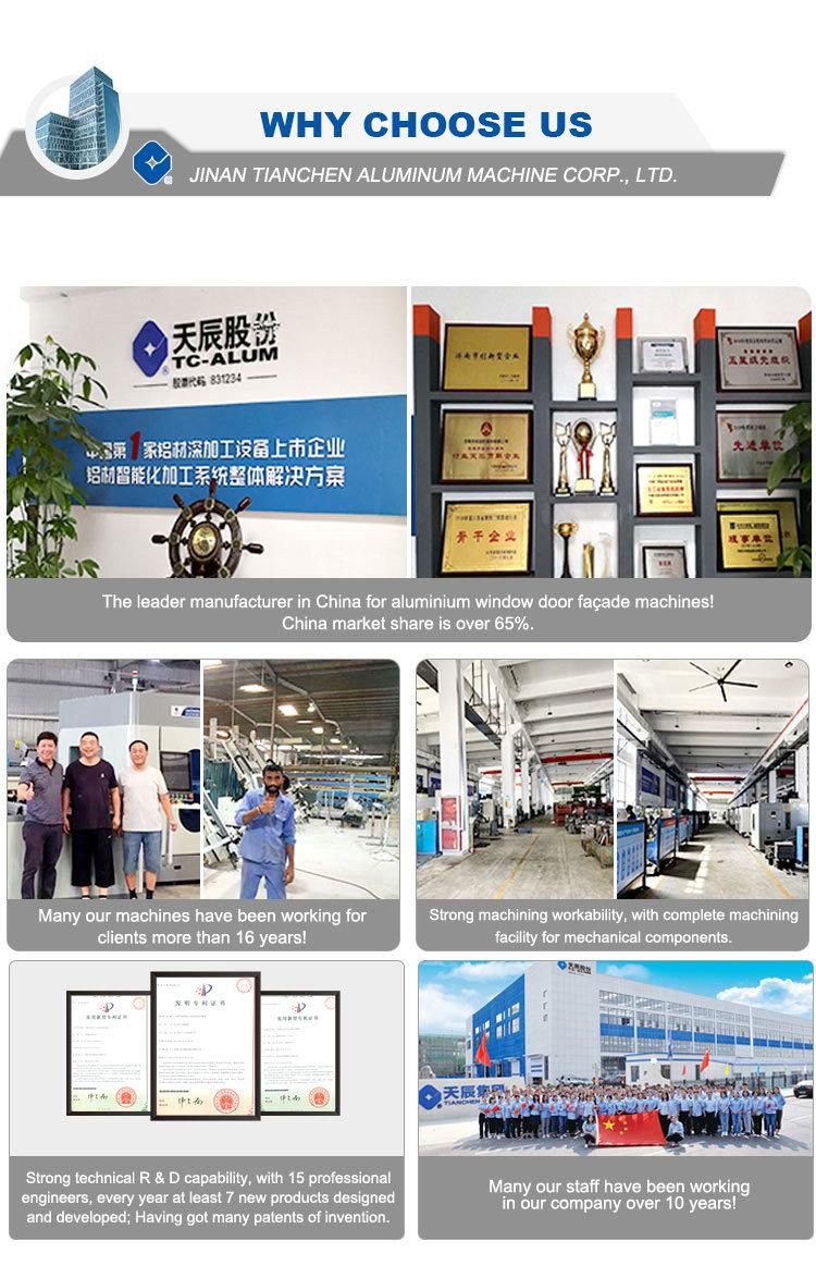 Aluminum Cutting Saw Center for Window Doors Fabrication CNC Automatic Window Machine Center