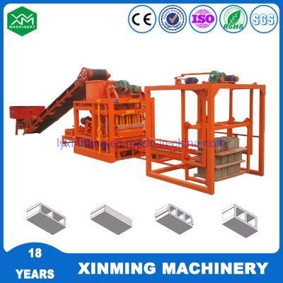 Qt4-25 Concrete Cement Hollow Solid Paver Interlocking Block Making Machine Fro Sale