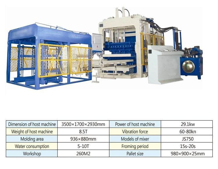 Qt8-15 Brick Making Machine, Red Brick and Concrete Stone Machine, Road Block Making Machine Qt8-15 Duyue