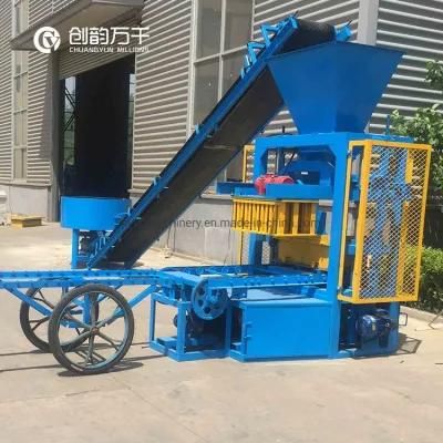 Simple Production Line Qt4-24 Cement Brick Making Machine