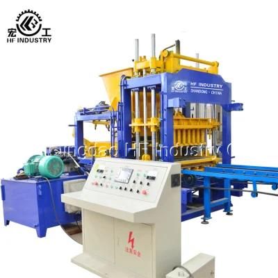 Qt5-15 High Production Line Automatico Concrete Cement Interlocking Hollow Brick Block Making Machine