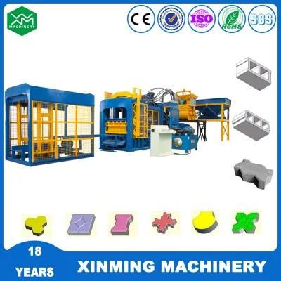 Huge Capacity Qt 10-15 Automatic Hydraulic Concrete Block Making Machine Paver Brick Machine in Africa