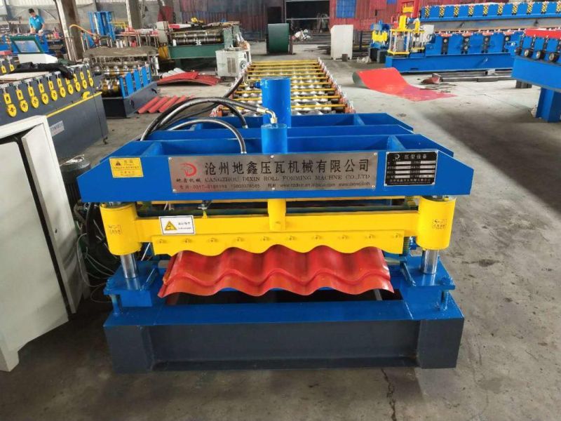 China Color Coated Roofing Sheet Steel Profile Roll Forming Machine