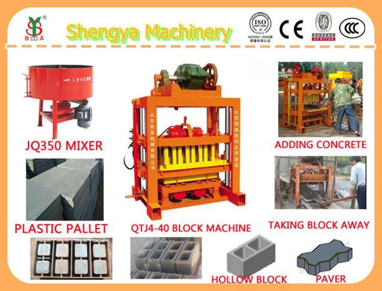 Qtj4-40 Interlocking Paver Brick Machine Hollow Block Machinery