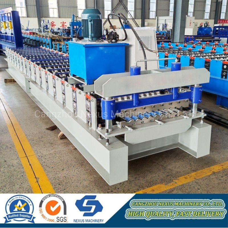 760 Zinc Steel Corrugated Sheet Roll Forming Machine Iron Roof Making Machine