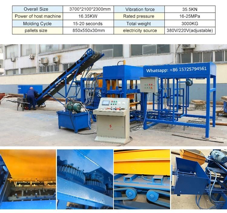 Qt4-20 Medium Capacity Hydraulic Automatic Cement Concrete Brick Construction Block Making Machine