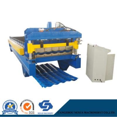 828 Metal Glazed Tile Making Machine Color Steel Roof Panel Sheet Roll Forming Machine