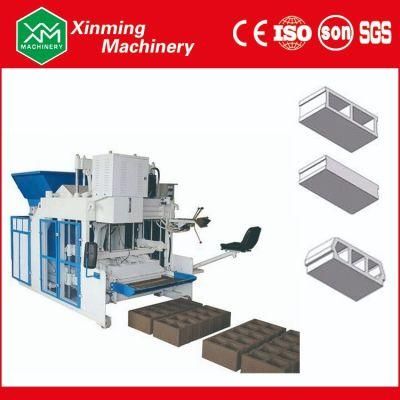 Qtm10-15 Mobile Automatic Hydraulic Concrete Hollow Block Machine Soild Brick Making Machine with Wheel