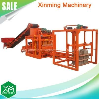 Semi-Automatic Qt4-25 Floor Tile Brick Block Machine with Concrete Mixer