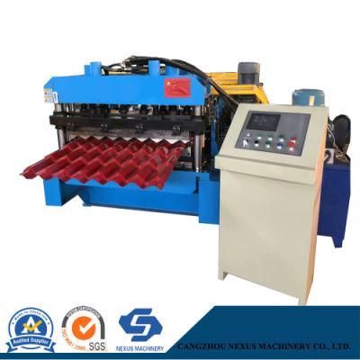 Canton Fair Metal Roofing Tile Sheet Roll Formed Machine/Glazed Tile Roll Forming Line