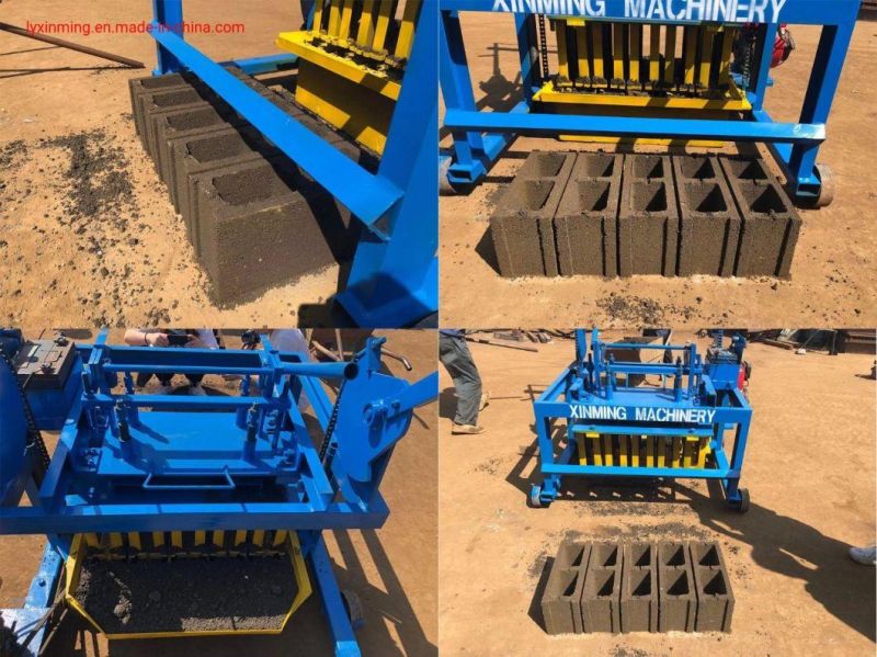 Qm4-45 Diesel-Powered Mobile Block Machine, Egg Laying Machine, Cement Hollow Brick Brick Making Machine