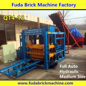 Qt4-18 Hydraulic Full Automatic Concrete Block Machine Brick Maker