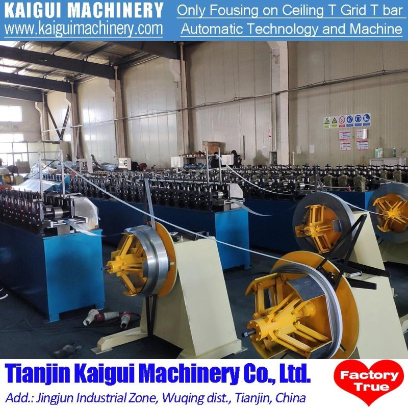 Ceiling T Grid Roll Forming Machine for Ceiling T Bar Main Tee and Cross Tee Real Factory