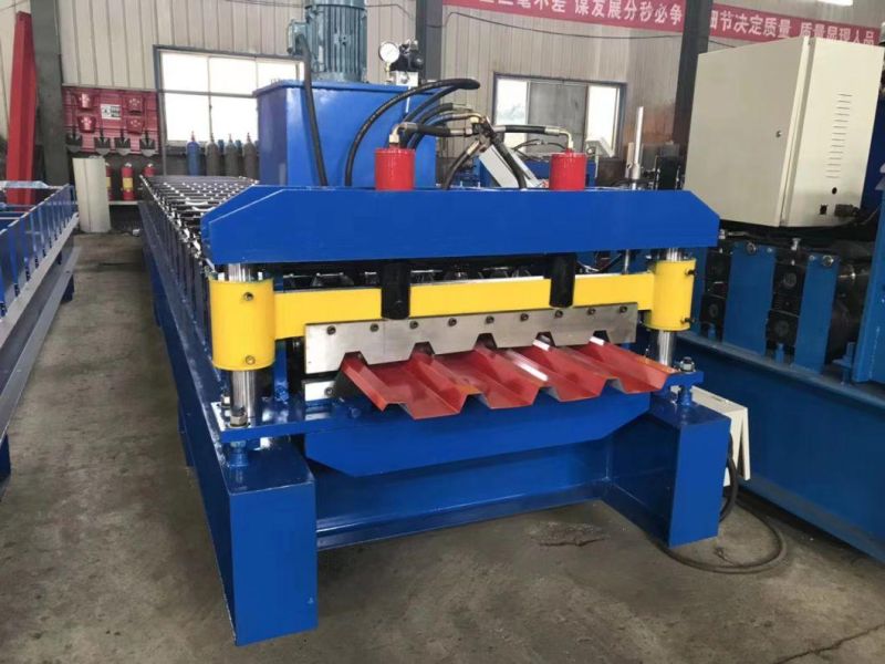 New Lowest Price Steel Rib Corrugated Panel Profile Electrical Cutter Trapezoidal Tile Roofing Sheet Roll Forming Machine