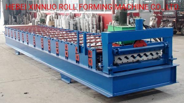 750 Full Automatic Galvalume Sheet Roll Forming Machine Iron Roof Tile Making Equipment