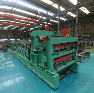 Double Layer Metal Roofing Sheets Machine Roof Metal Glazed Tile Making Roll Forming Machine for Metal Deck Roofing
