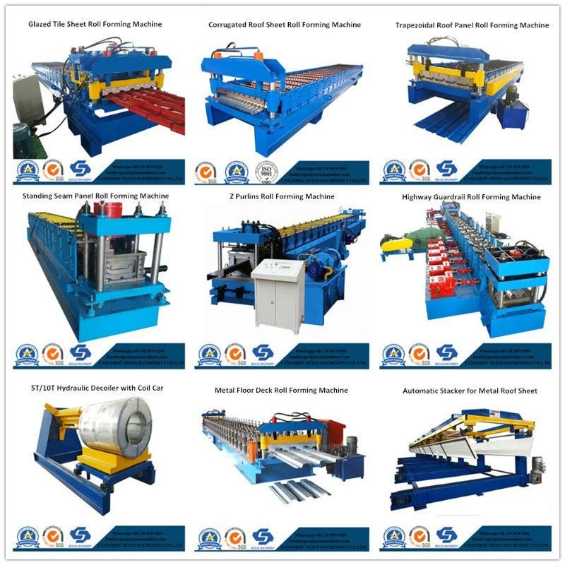 High Speed Floor Decking Sheet Roll Forming Machine with Hydraulic Decoiler