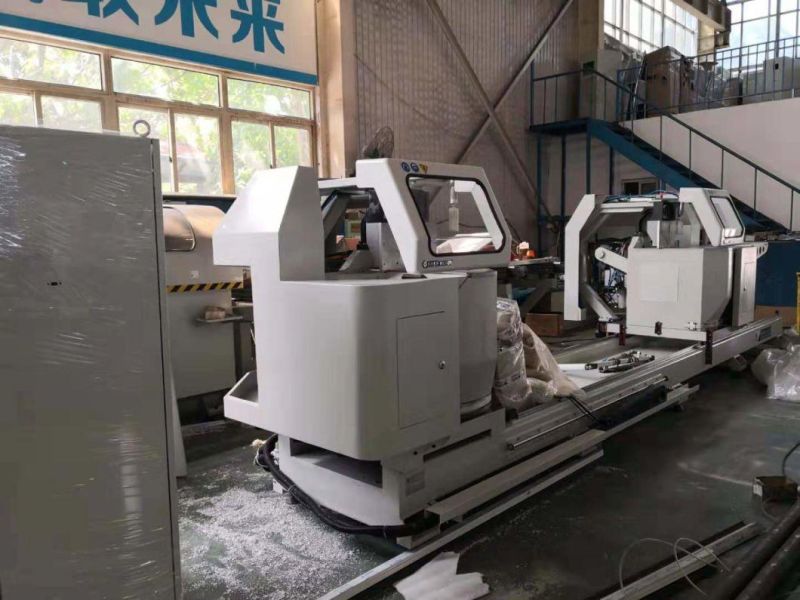 Aluminum Curtain Wall Fabrication Double Mitre Cutting Saw Machine