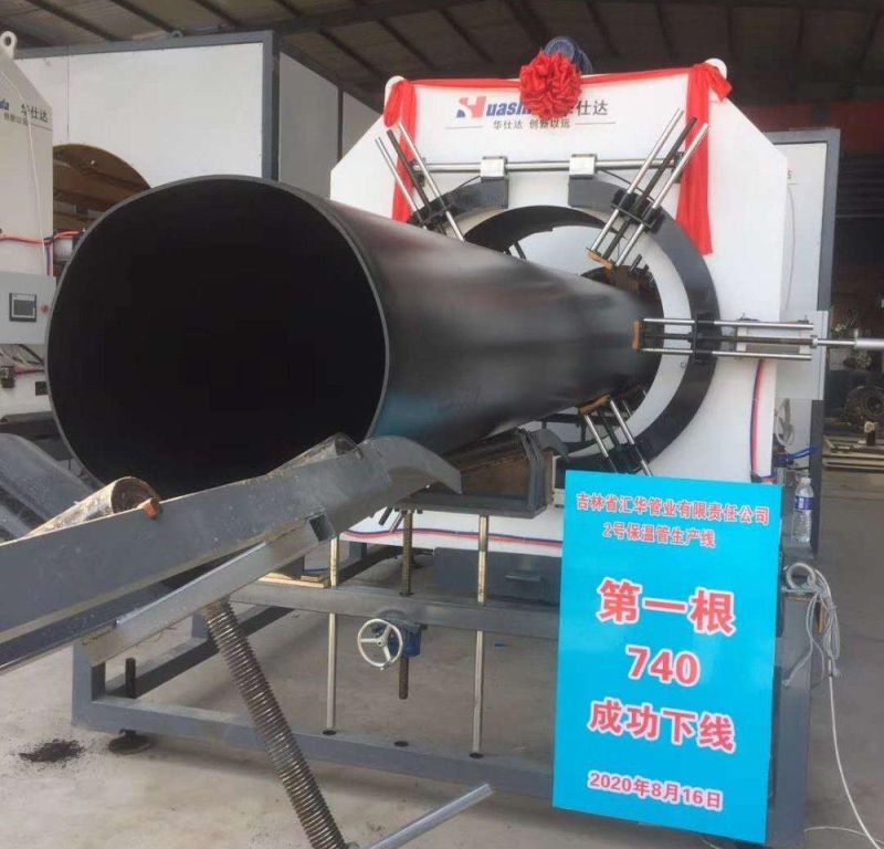 Plastic HDPE Thin Wall Casing Case Shell Jacket Pipe Making Machine 110-2000mm