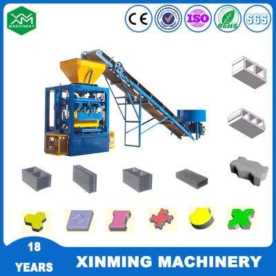 Qt4-24 Semi-Automactic Concrete Hollow Paver Brick Making Machine for Sale