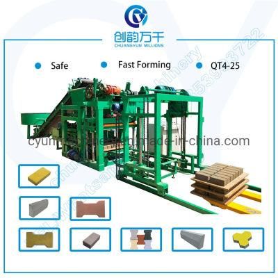 Qt4-25 Automatic Cement Hollow Block Cheap Machine for Sale From China