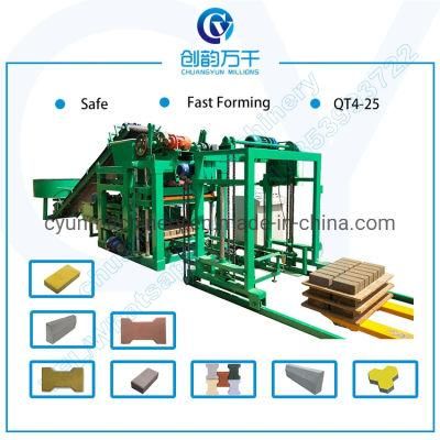 Qt4-25 Automatic Cement Hollow Block Cheap Machine for Sale From China