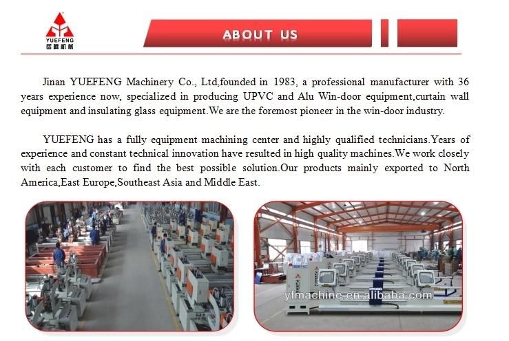 Aluminum Window Curtain Wall Profiles End Processing Machine