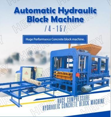 Qt4-15 High Quality Hydraulic System Automatic Building Material Brick Machine, Concrete Block Making Machine Construction Machinery