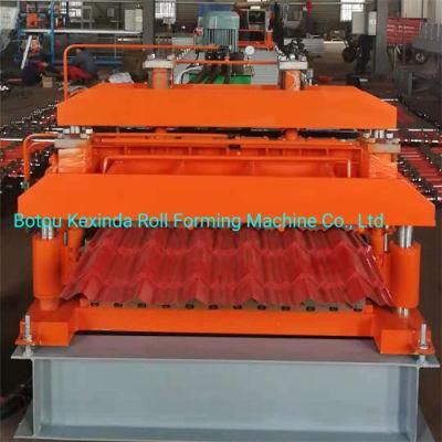 Double Decking Metal Roof Sheet Glazed Tile Roll Forming Machine
