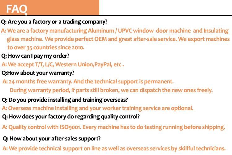 Jinan Supplier Window Door Manufacturer UPVC Plastic Seamless Welding Machine